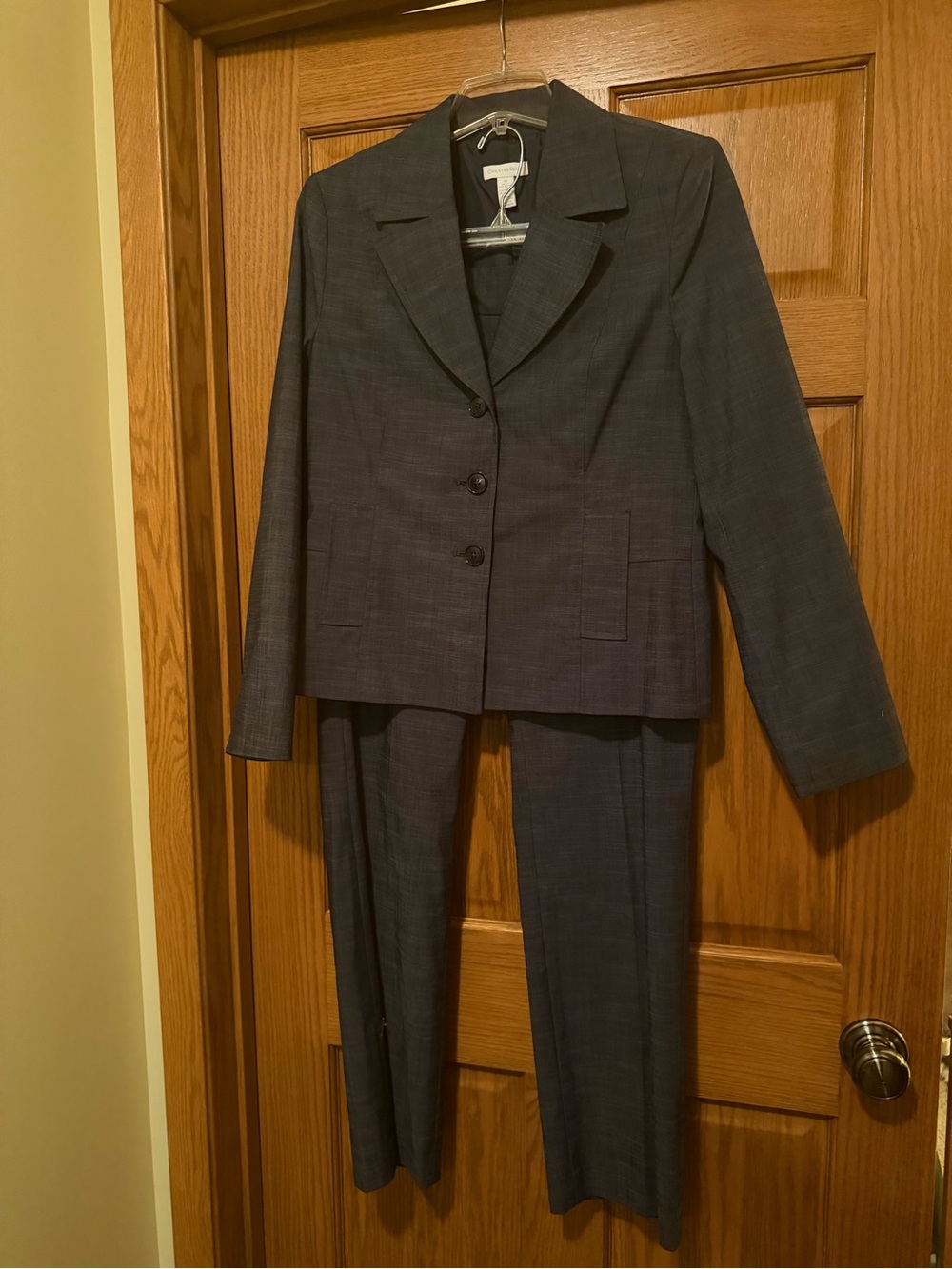 Charter Club Women's Gray Two-Piece Pantsuit